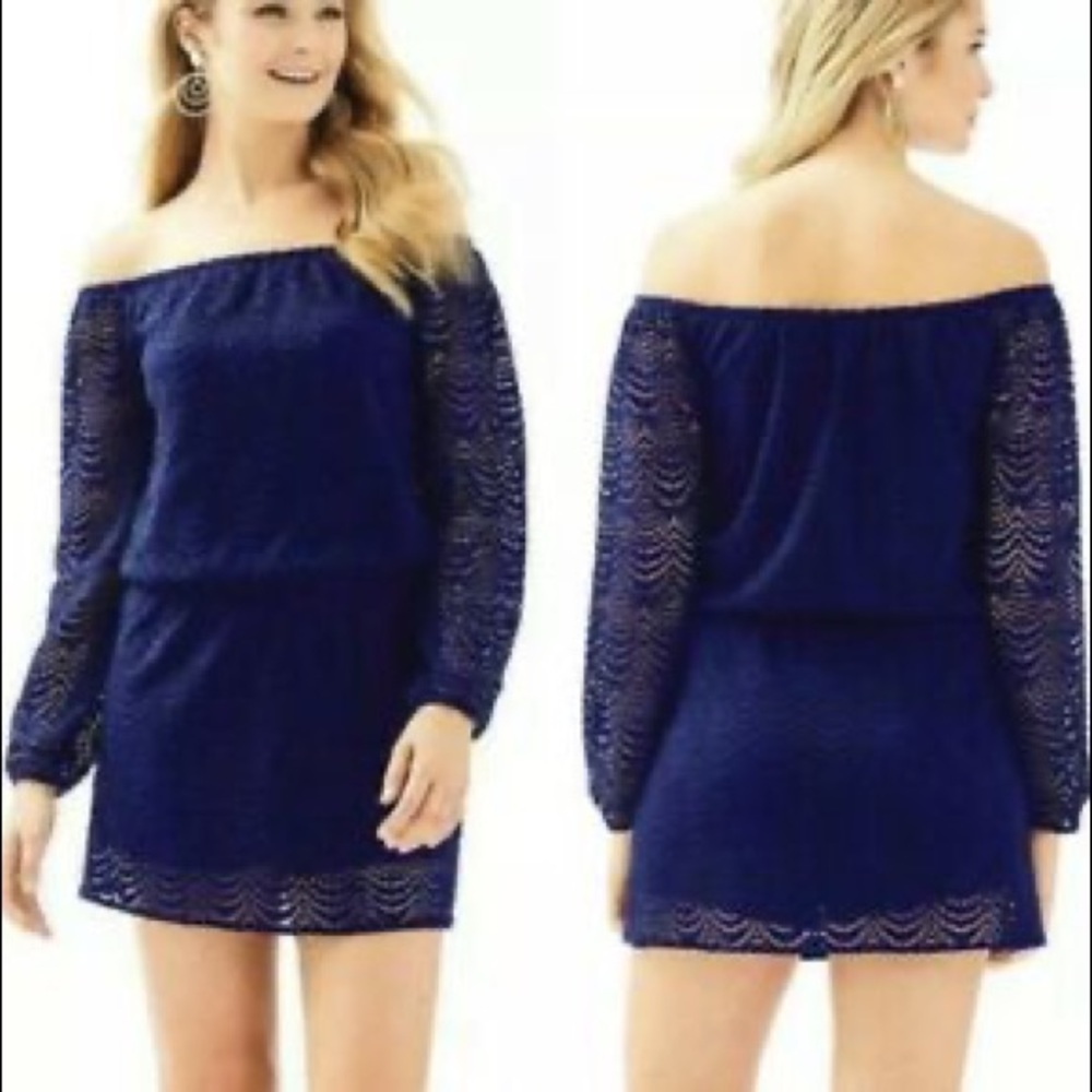 Lilly Pulitzer Scalloped Shell Lace Romper